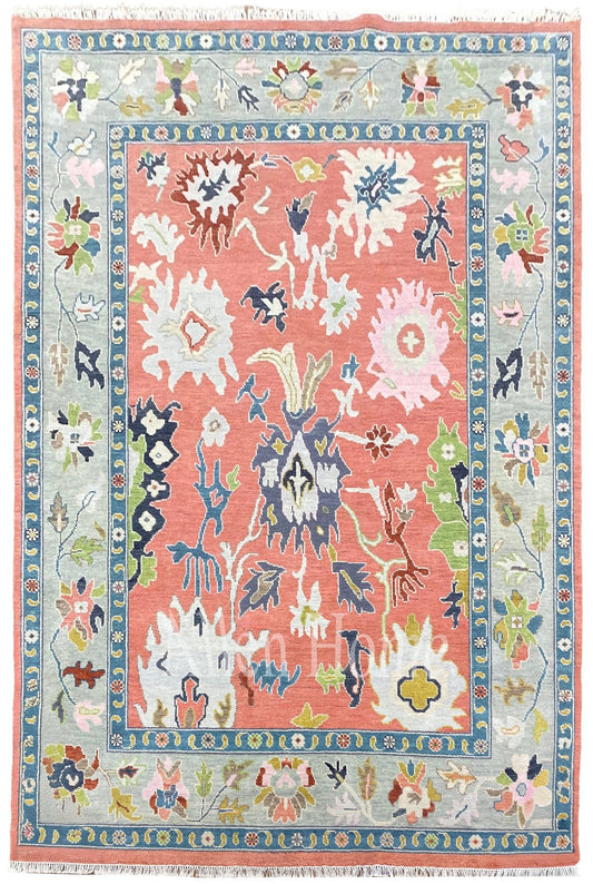 Ruby Hand-Knotted Wool Area Rug